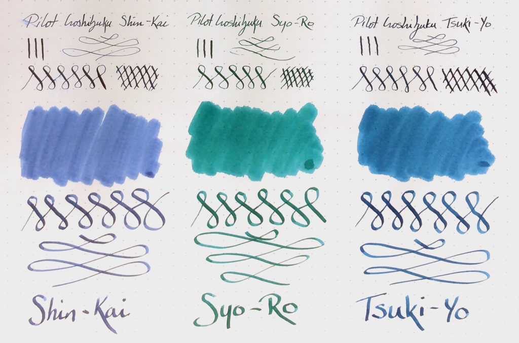 Six Pilot Iroshizuku Inks